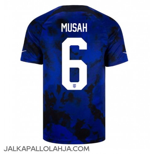 Yhdysvallat Yunus Musah #6 Kopio Vieras Pelipaita MM-kisat 2022 Lyhyet Hihat